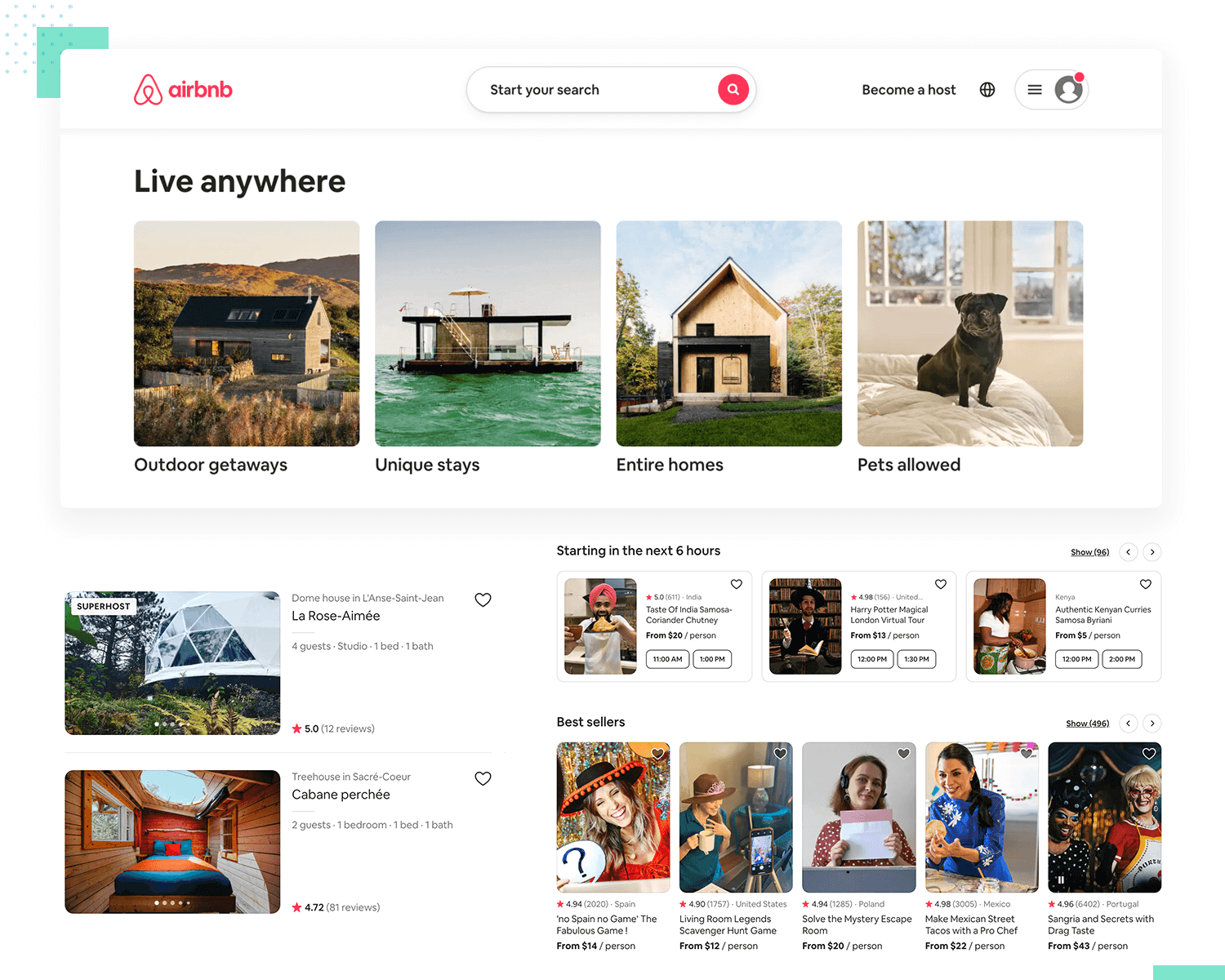 airbnb as example of minimalist ux design