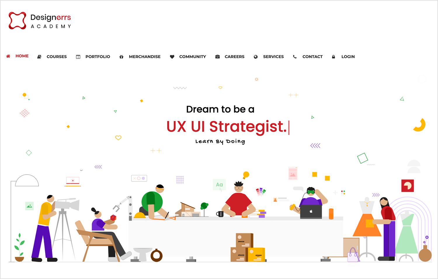 Designerrs Academy homepage