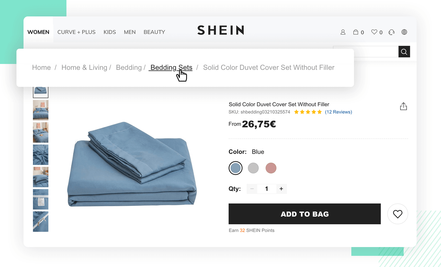 example of breadcrumb navigation as ux pattern