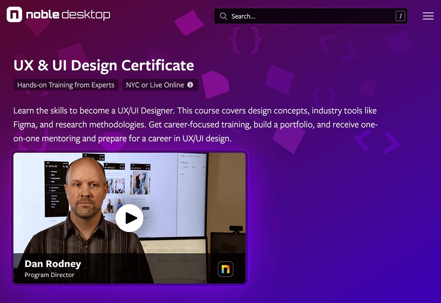 Learn UX/UI design with hands-on projects and expert help from Noble Desktop