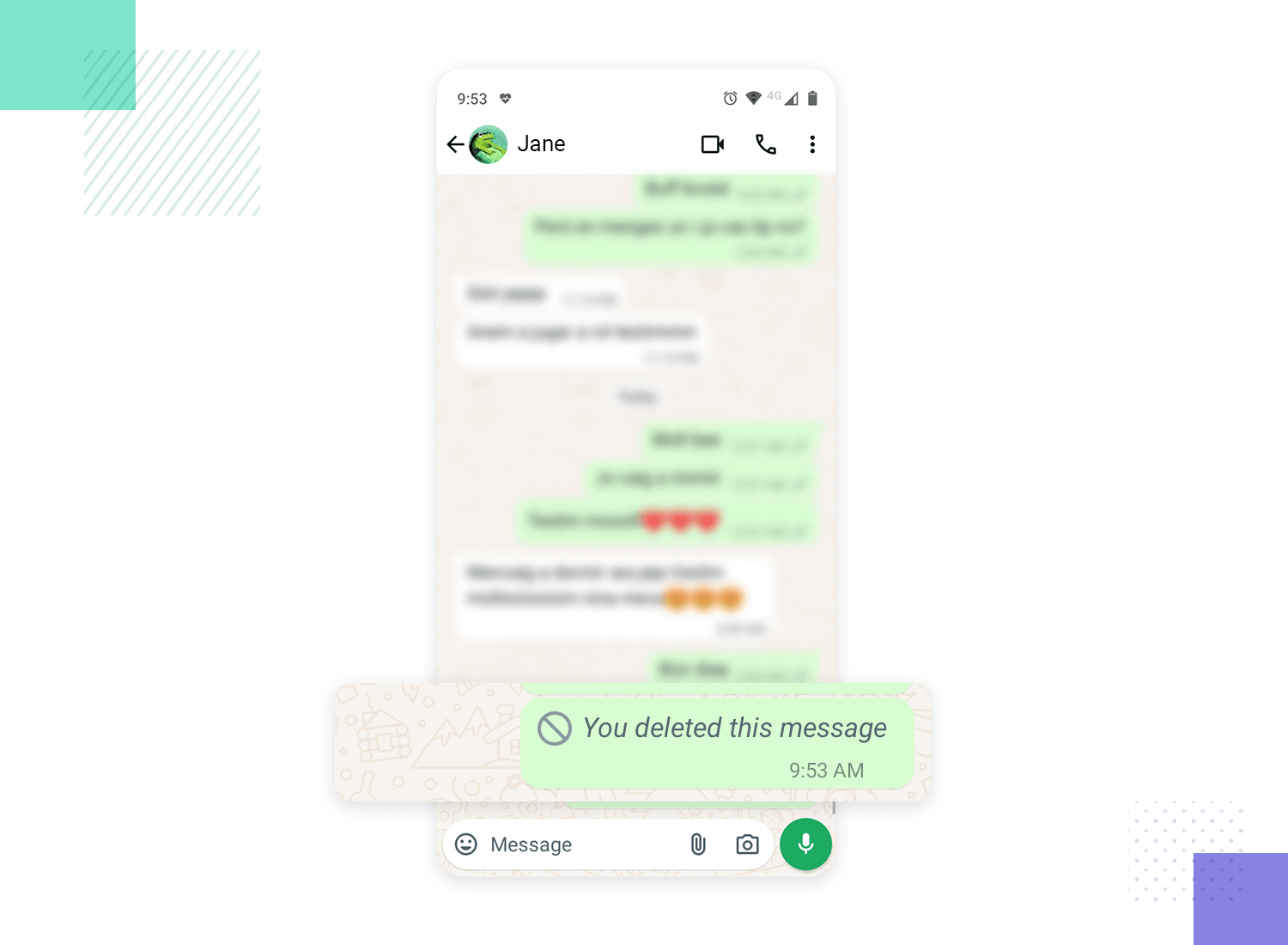 ui design examples whatsapp