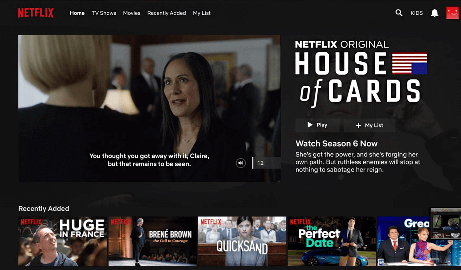 ux design examples netflix