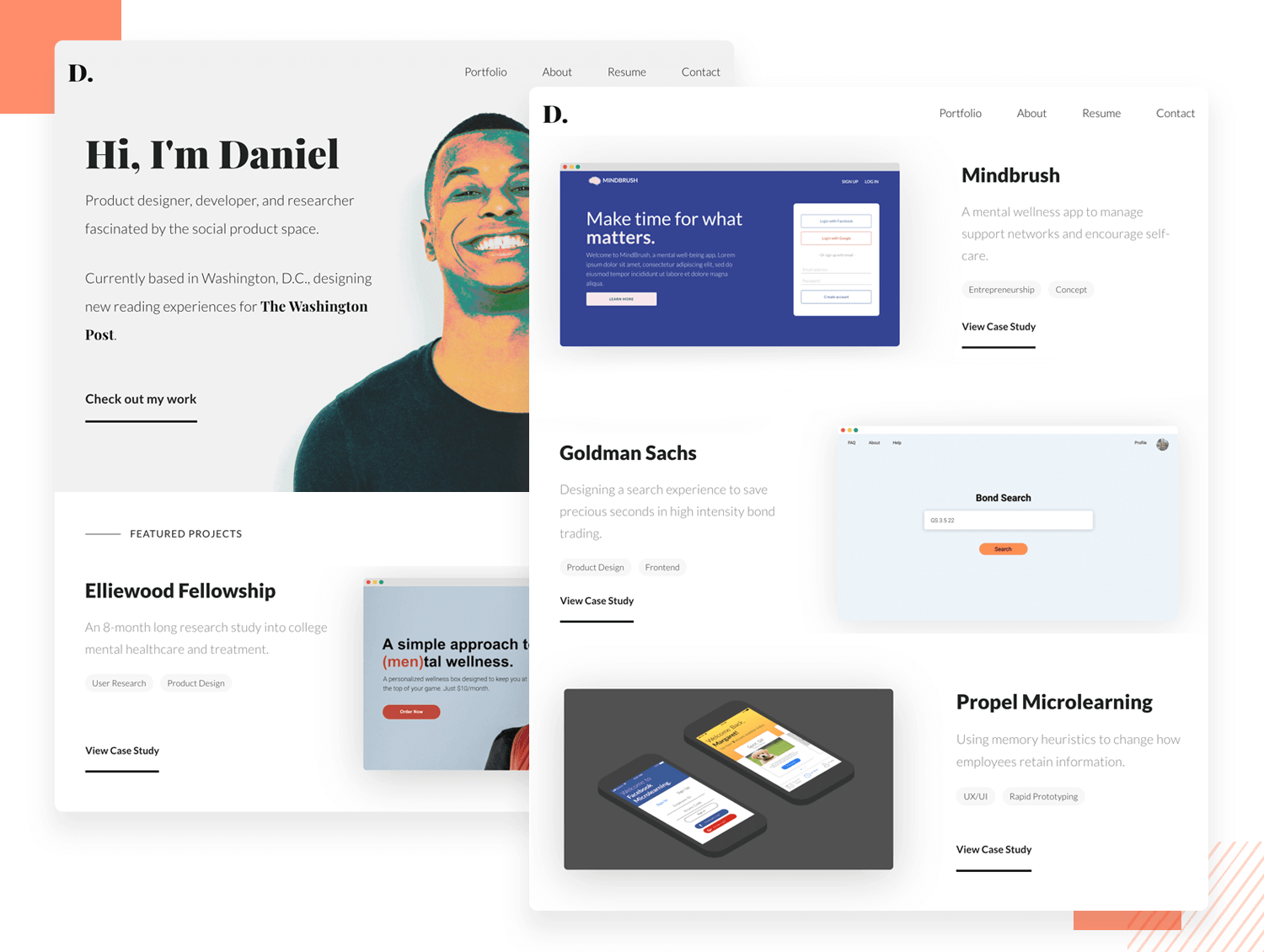 example of ux portfolio with great case studies