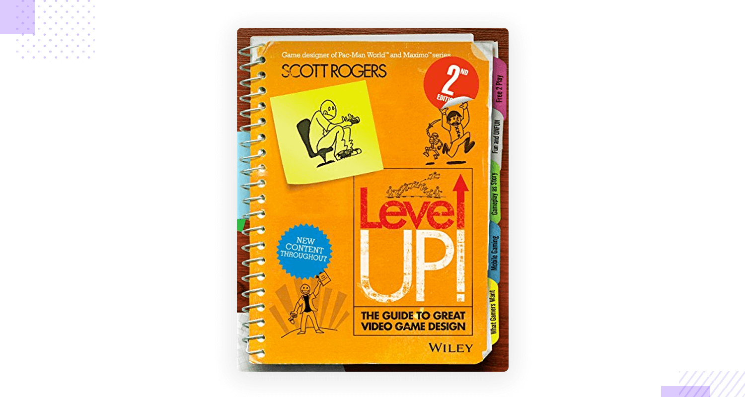 level up as book for game ui design