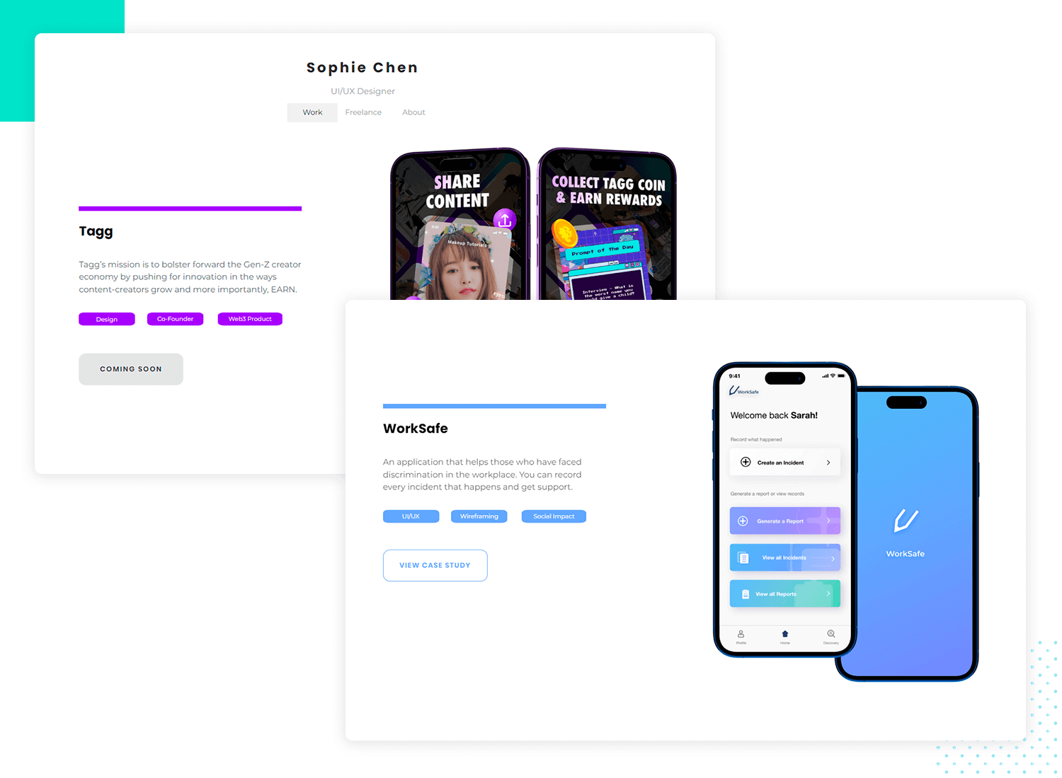 Sophie Chen's UX/UI design portfolio