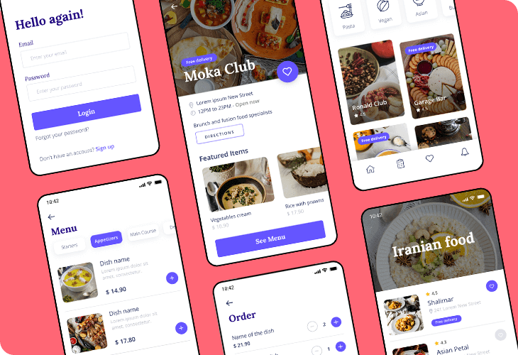 Food delivery app template