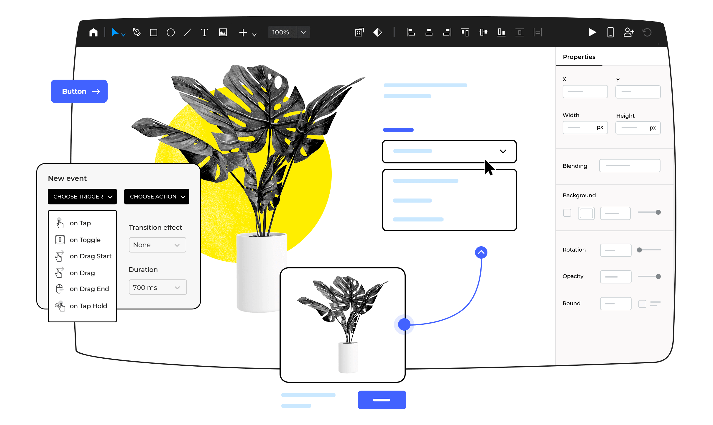 Design and prototyping tool for web and mobile apps