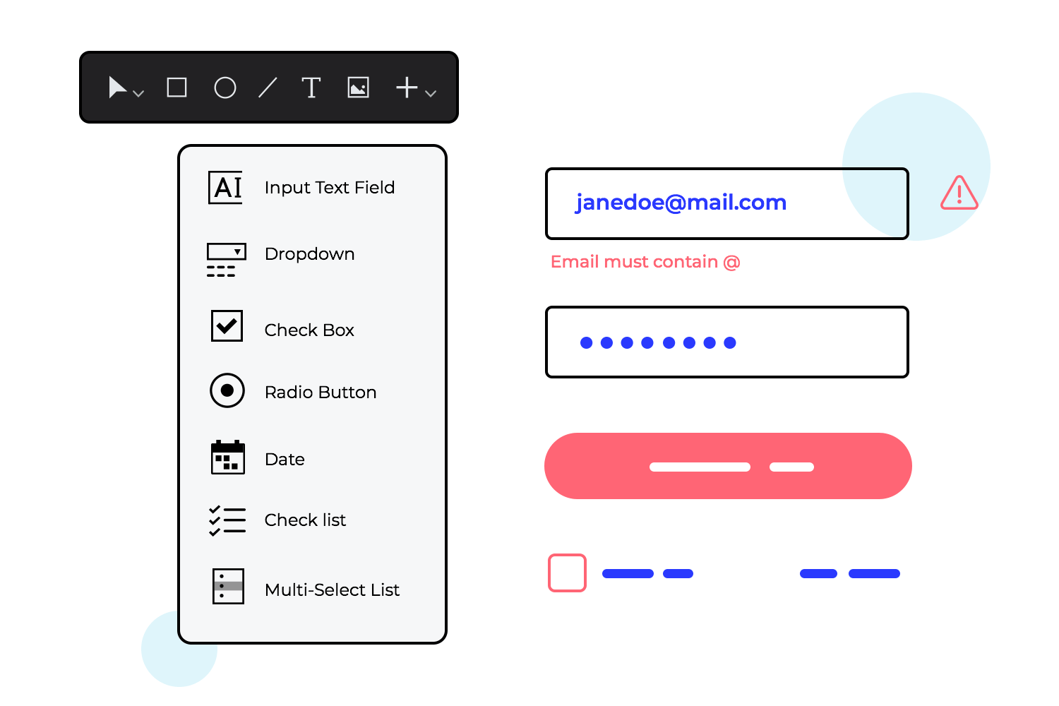 Prototype forms and data lists interaction