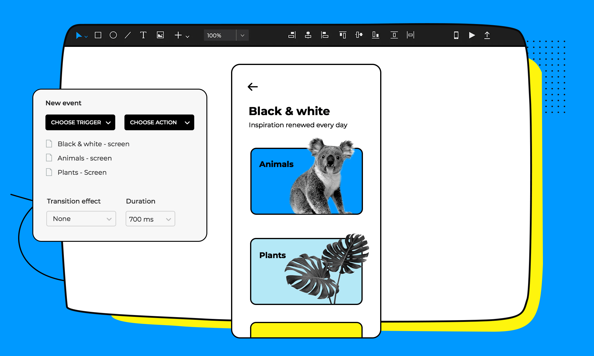 Interaktionsdesign für Prototypen von Webseiten und mobilen Anwendungen