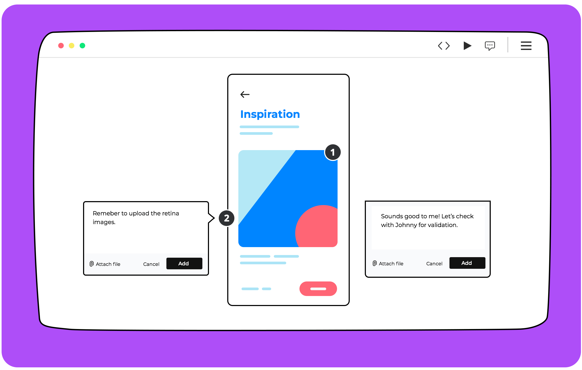 Share and get feedback on web and mobile prototypes