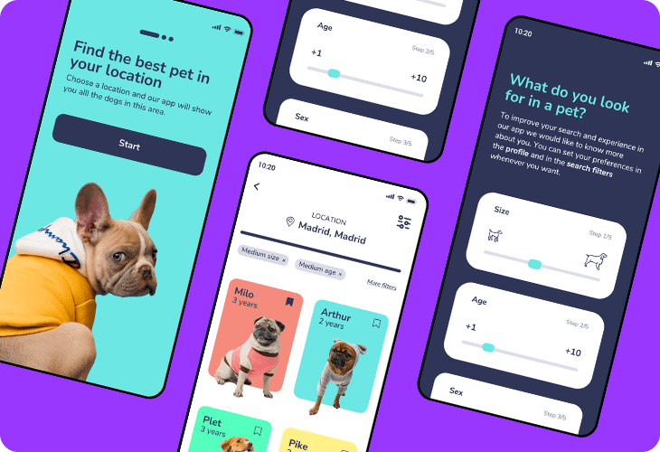 dog adoption mobile app template