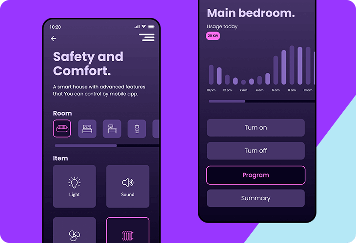 smart home mobile app template 