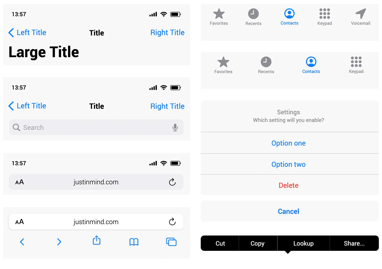 bars menus and tabs in the ios ui kit for apple apps