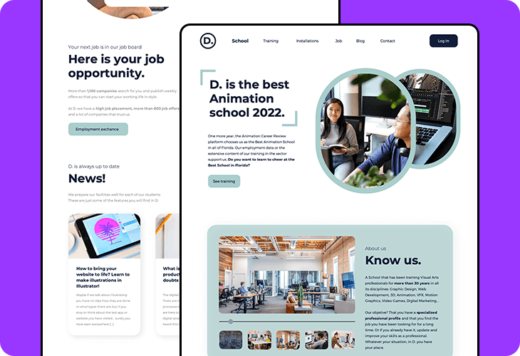 design school website