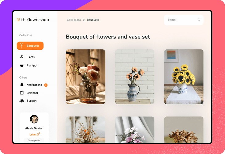 flower bouquet website store