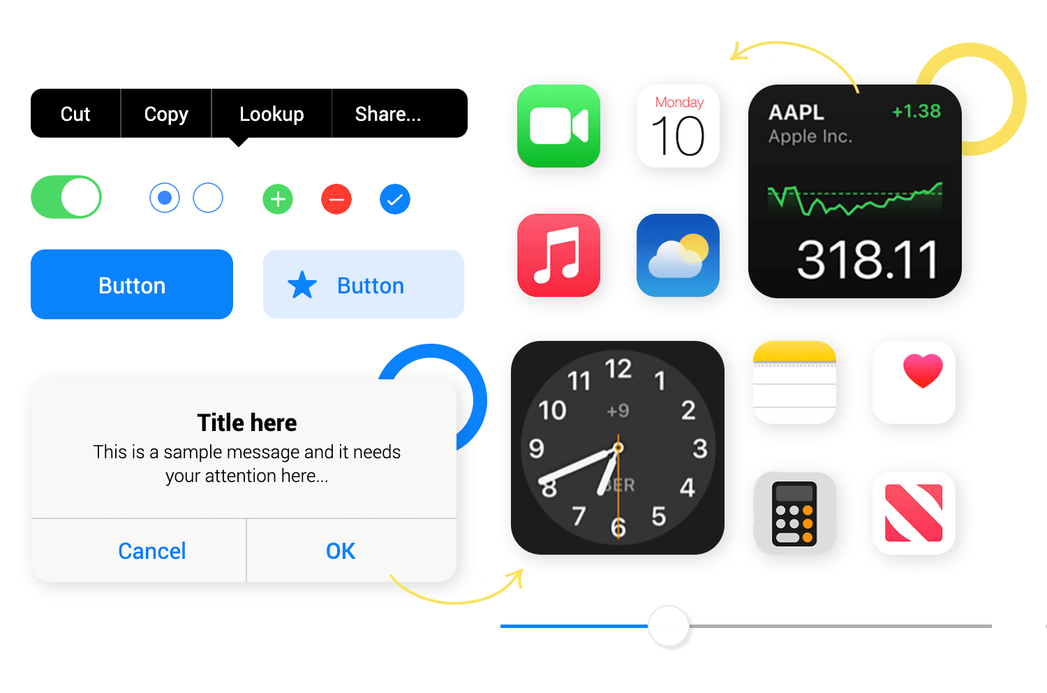 iOS UI kit: design sleek prototypes for the iPhone and iPad - Justinmind