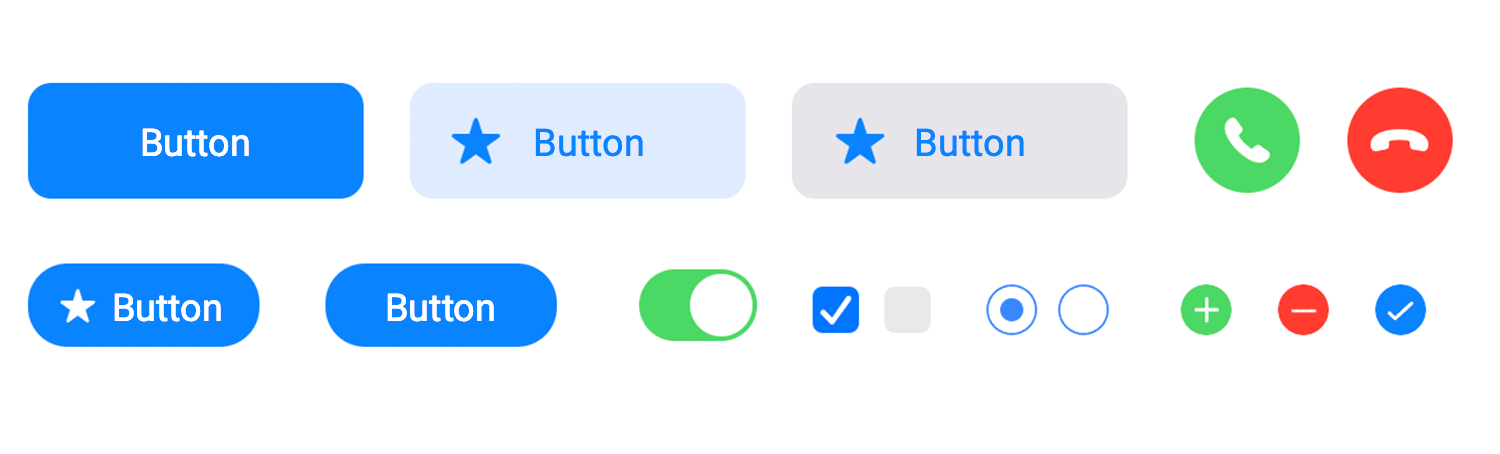 showing buttons in the ios ui kit