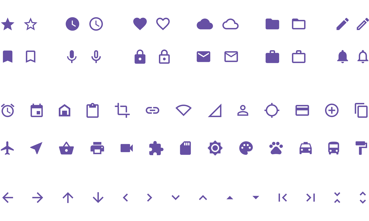 material design icons in the ui kit