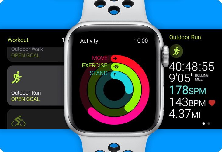 Prototype example - Apple Watch with Siri, Workout and Activity apps