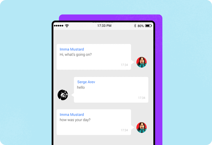Text messaging app prototype