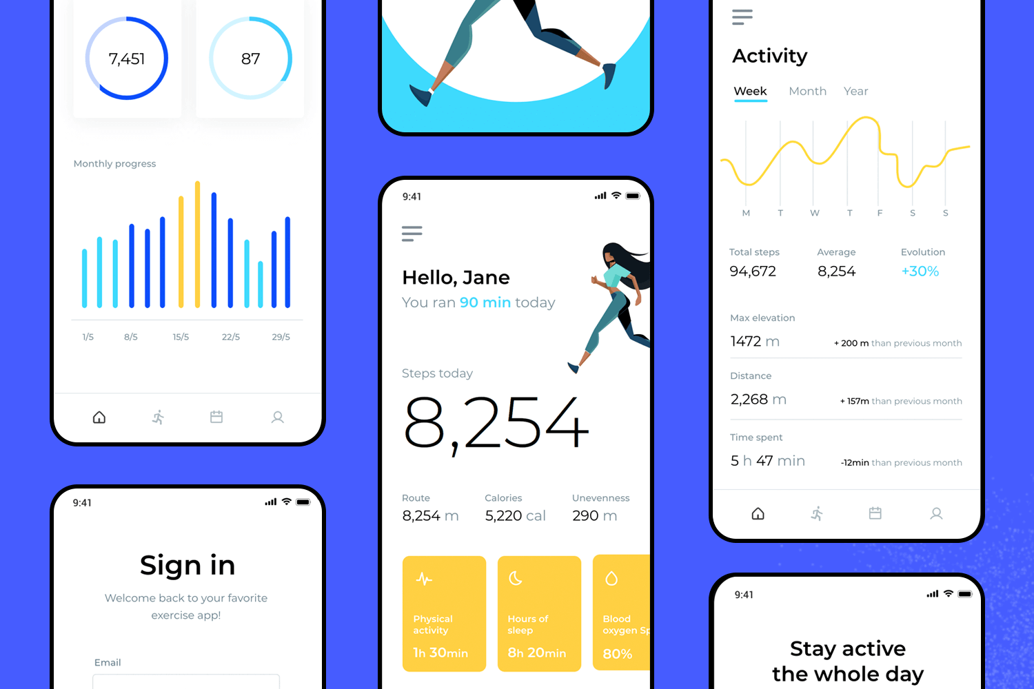 Calorie Counter App UI Kit - Adobe Xd Resource - FreebiesUI