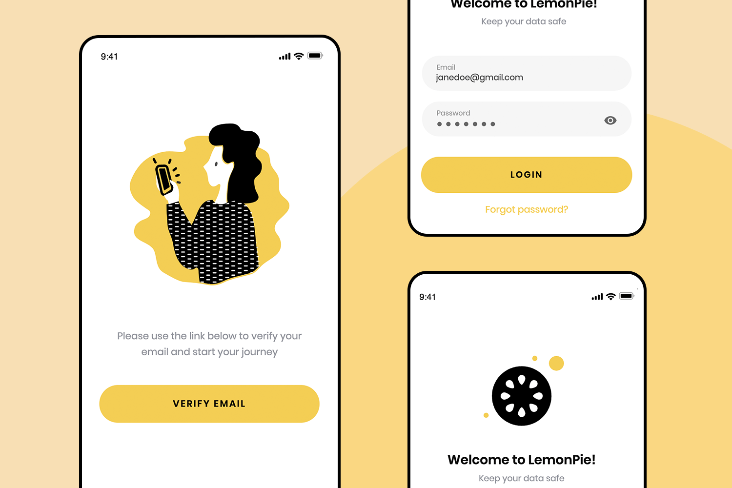 Mobile template for login flow