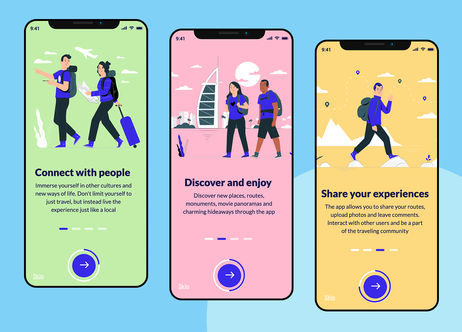 mobile template for onboarding sequence
