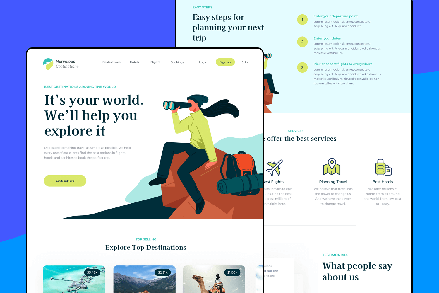 travel website example for ui design