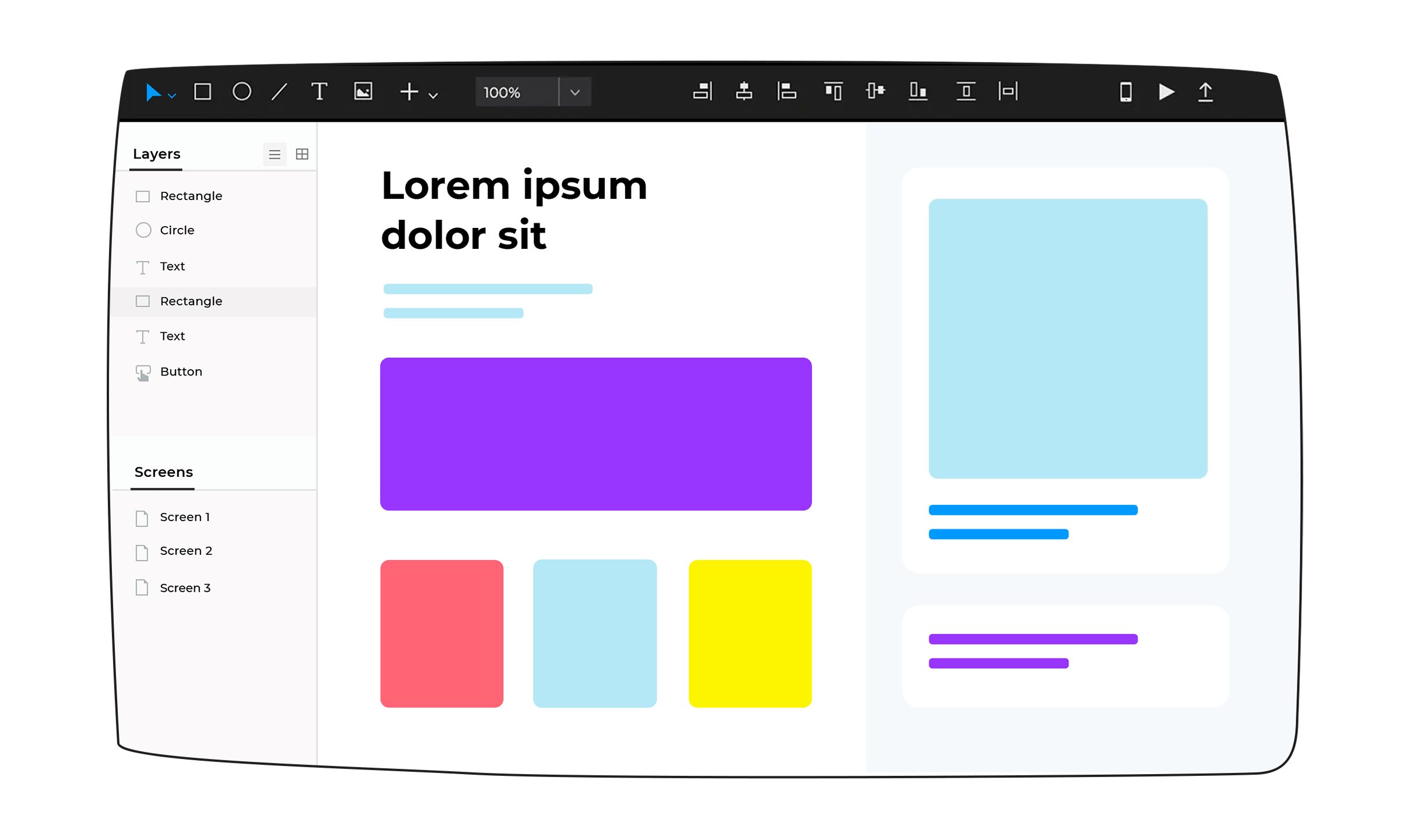 Kostenloses wireframe-Tool für Web- und mobile Anwendungen