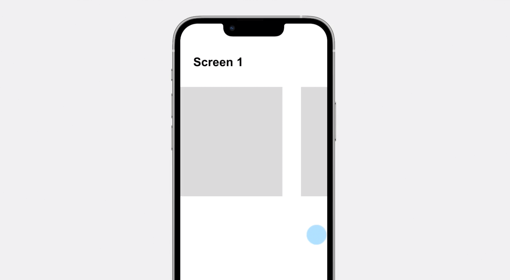 Swipe through screens