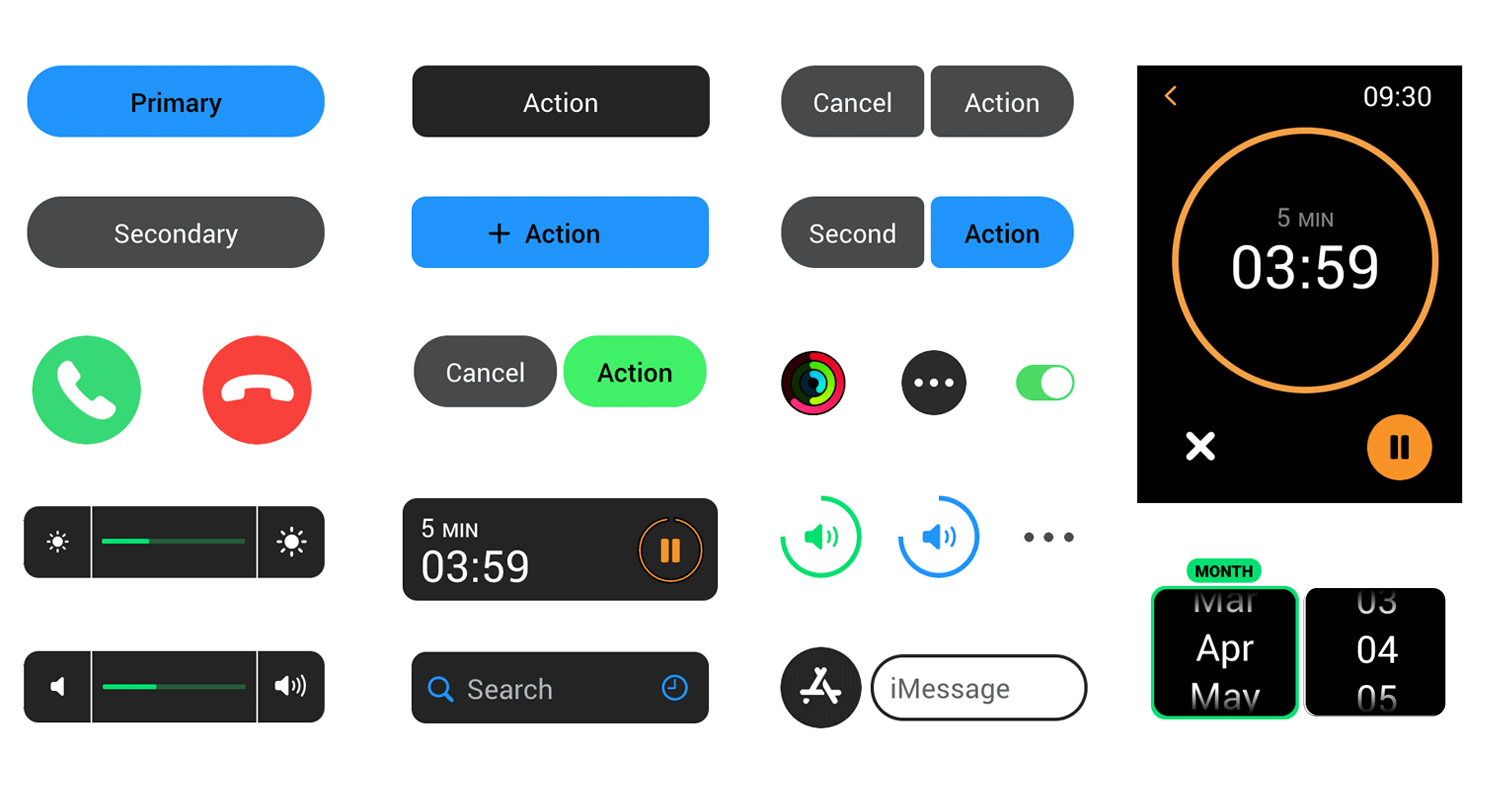 Apple watch ui library