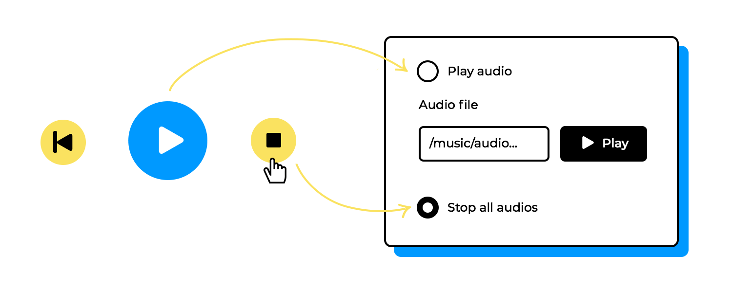 Audio control stop