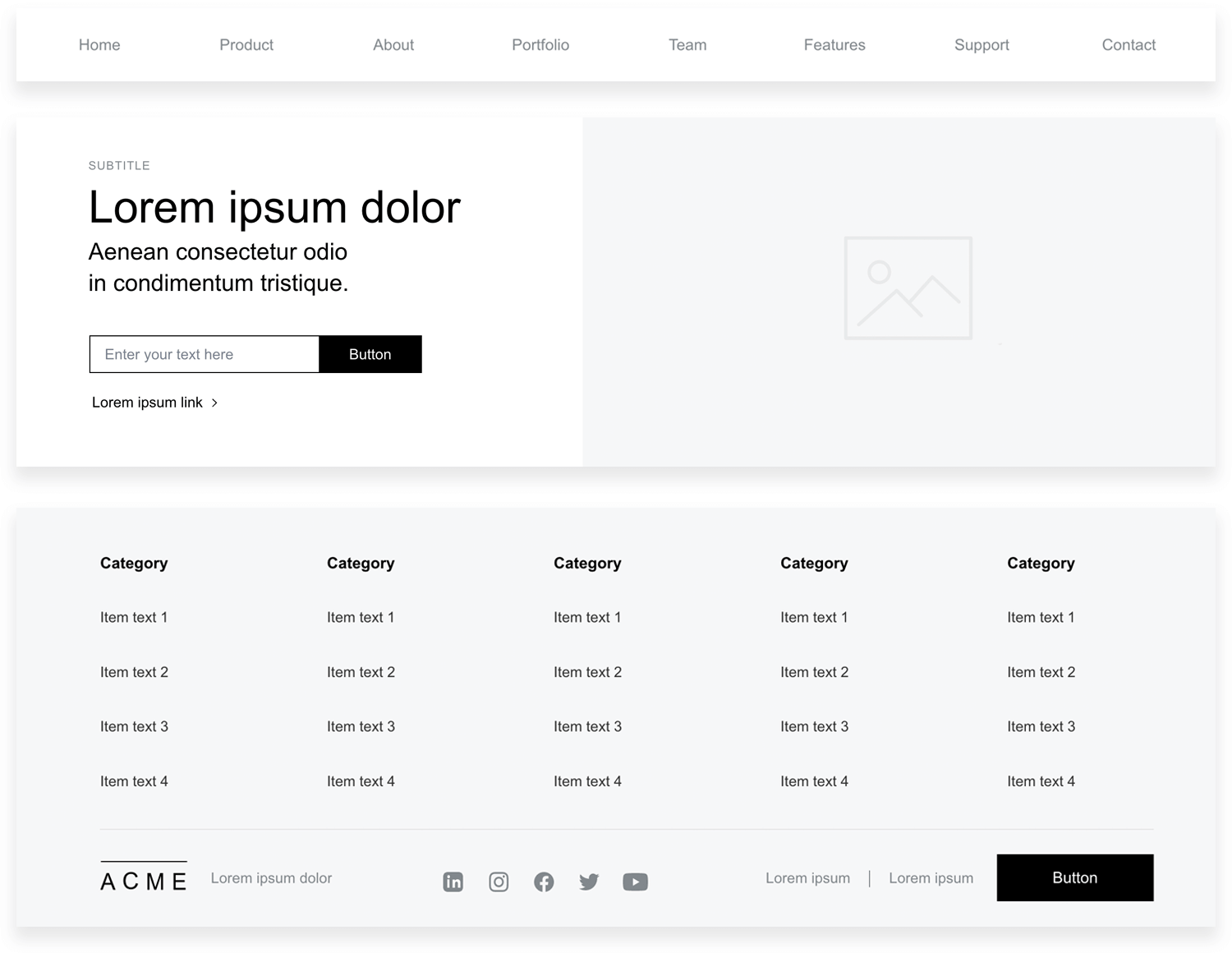 Web wireframing UI components for wireframe tool