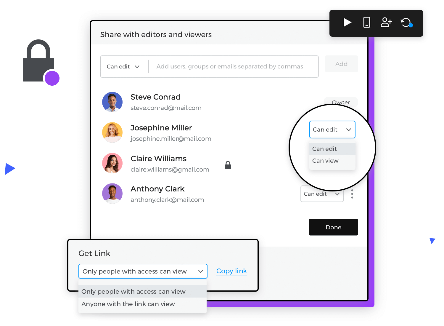 Justinmind 10 share and collaborate features