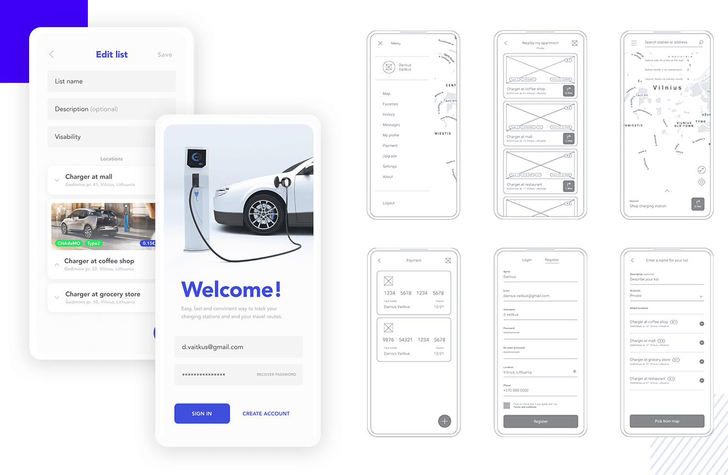 mobile apps wireframe examples