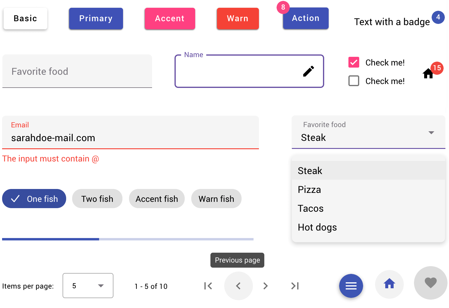 Design with Justinmind's angular material UI library
