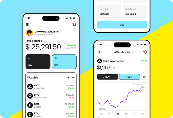 Cryptocurrency app template