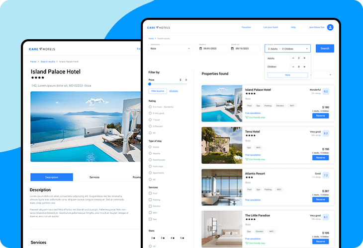 hotel booking web template