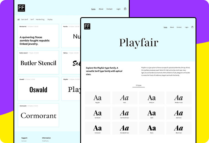 Type foundry web template
