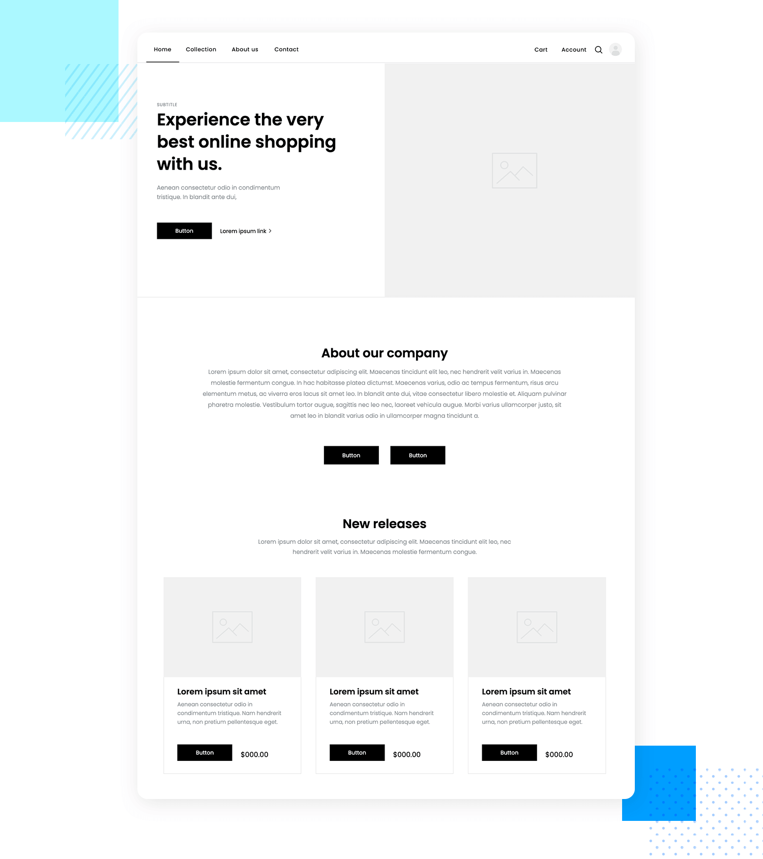 low fidelity prototype example webshop