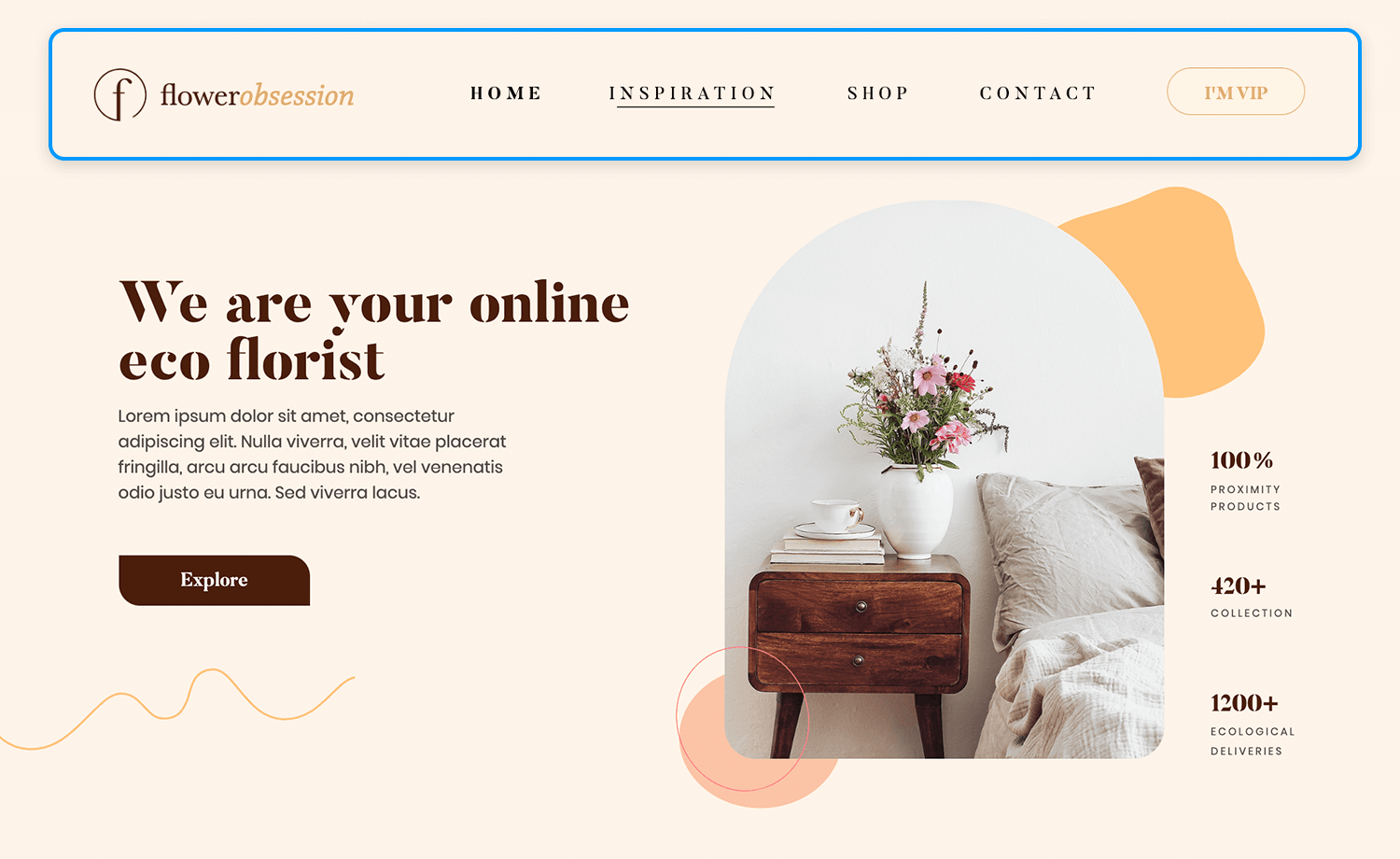 best website navigation examples online florist