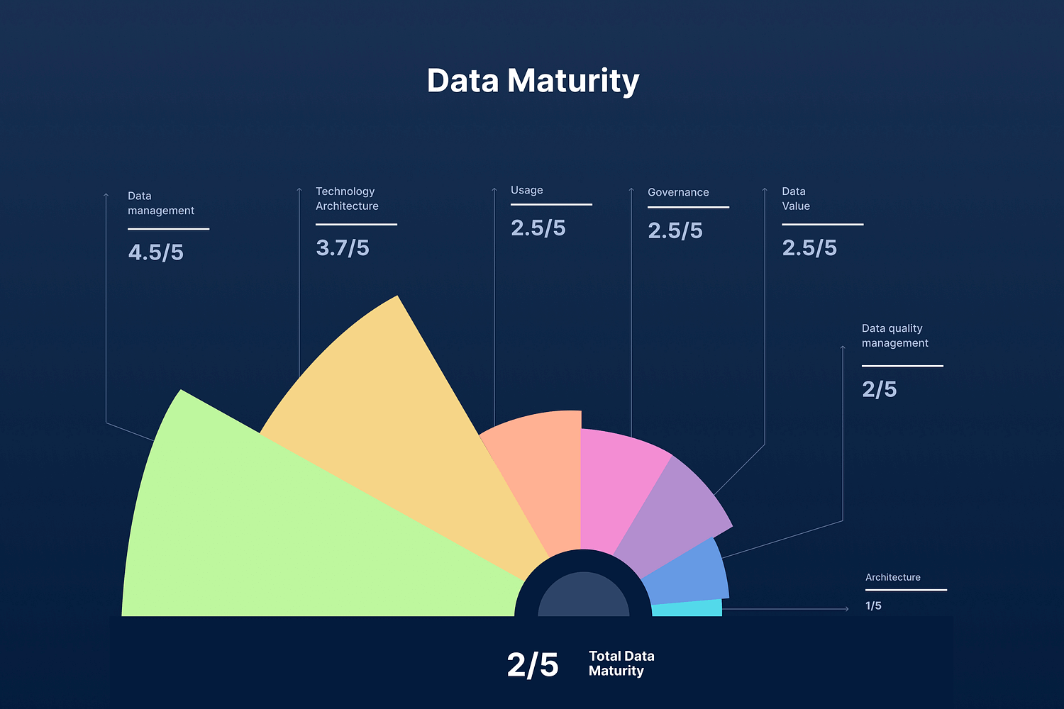 Data maturity visualization with ratings