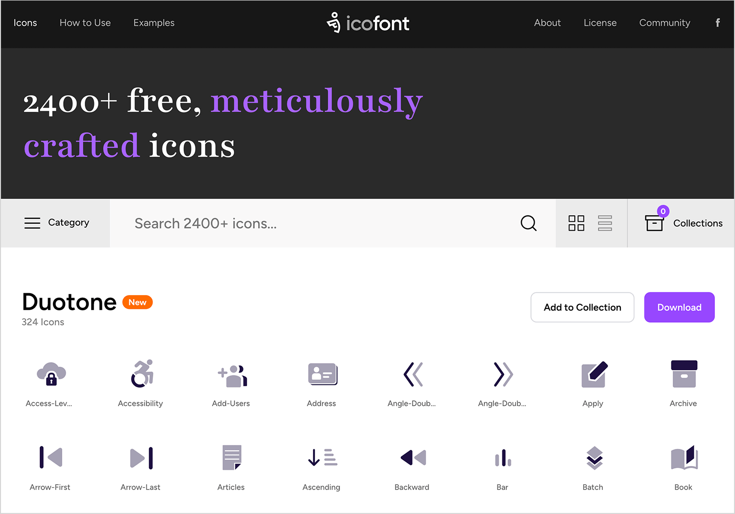 Icofont free icons for web and apps