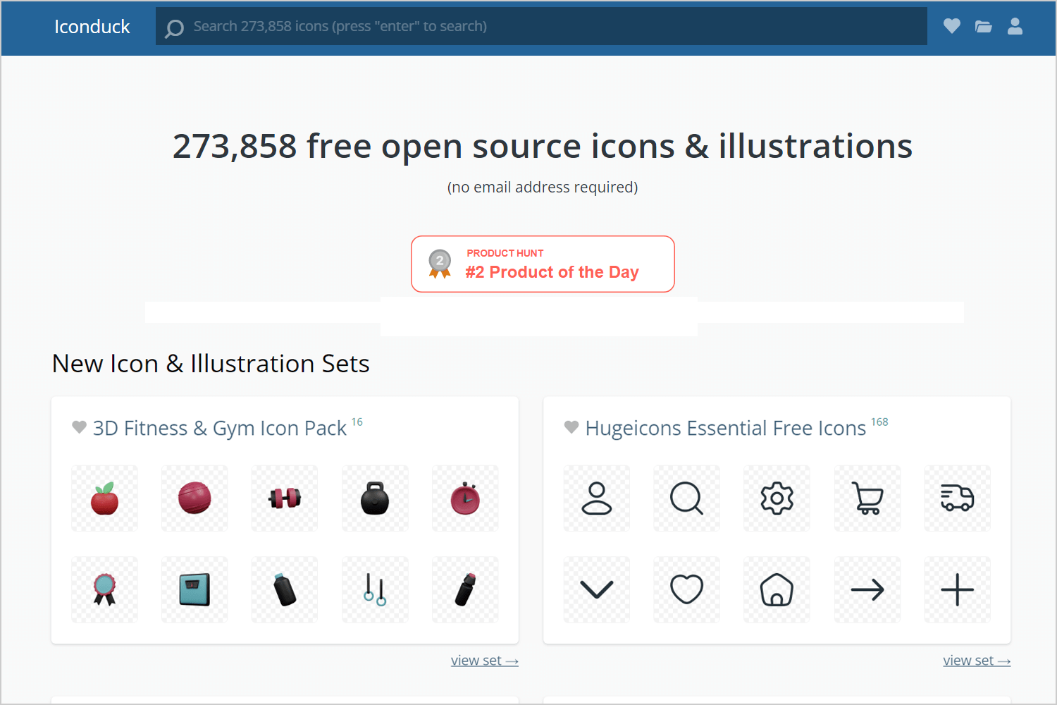 Iconduck interface with free icons and illustrations