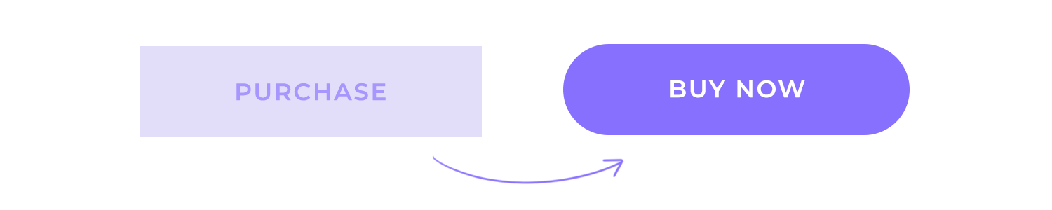 Transition from a 'Purchase' button to a rounded 'Buy Now' button, showcasing a button design change