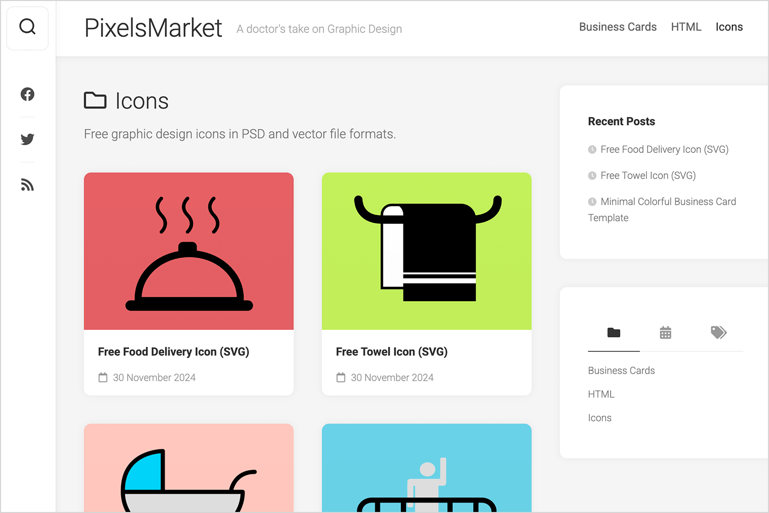 Pixels Market free icons for web and app design projects