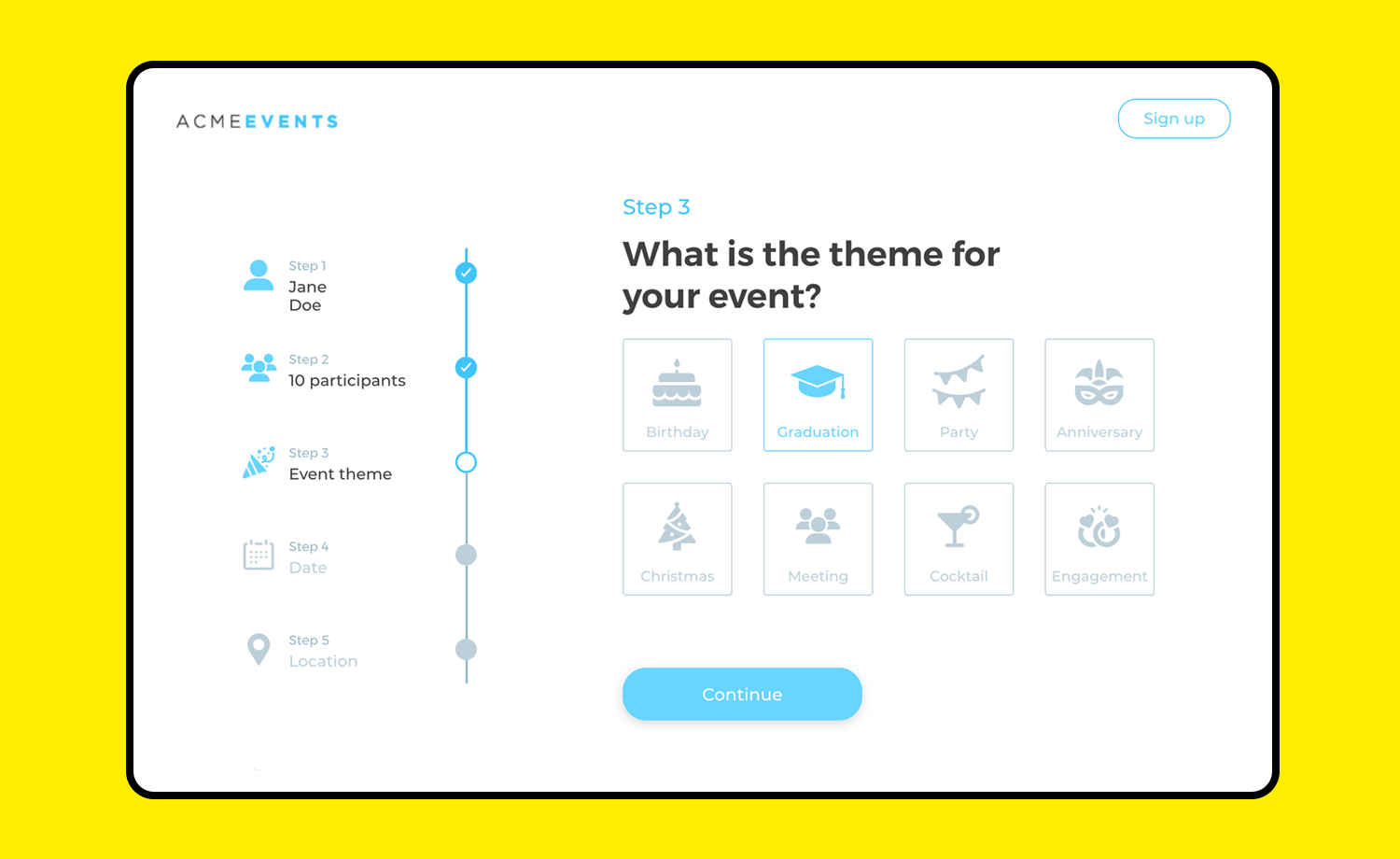 website example form event registration