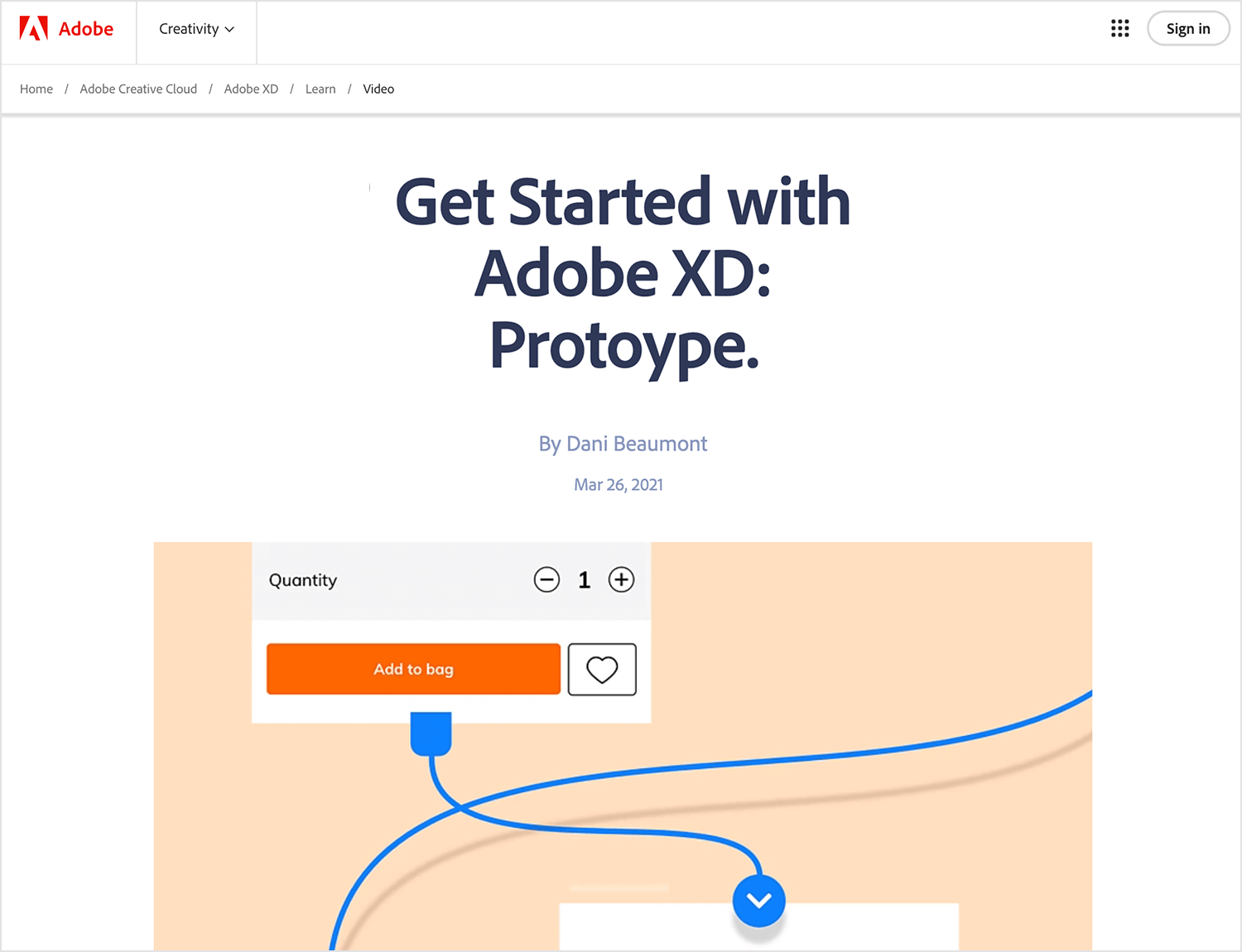 Adobe XD for getting started with prototyping