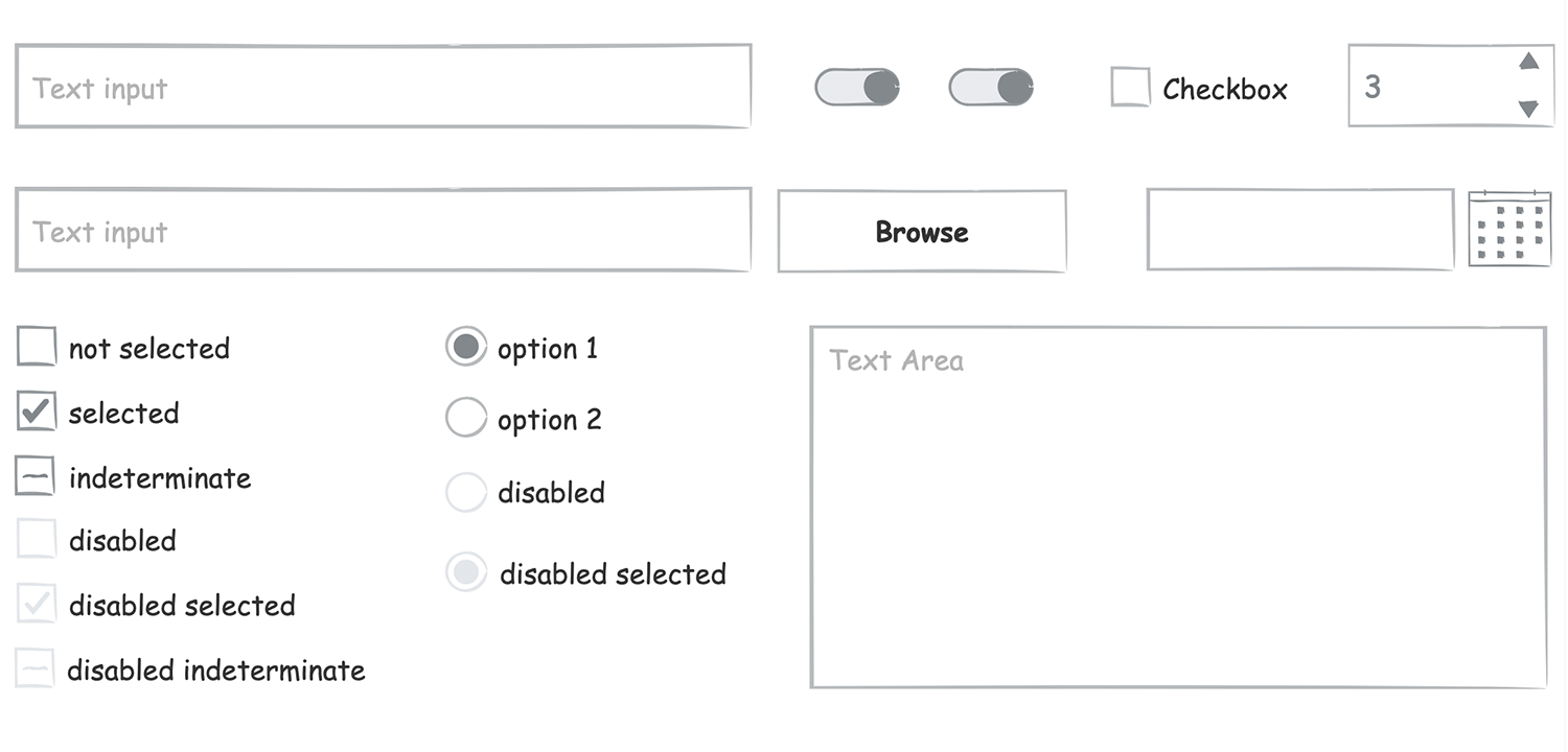 form ui design sketching