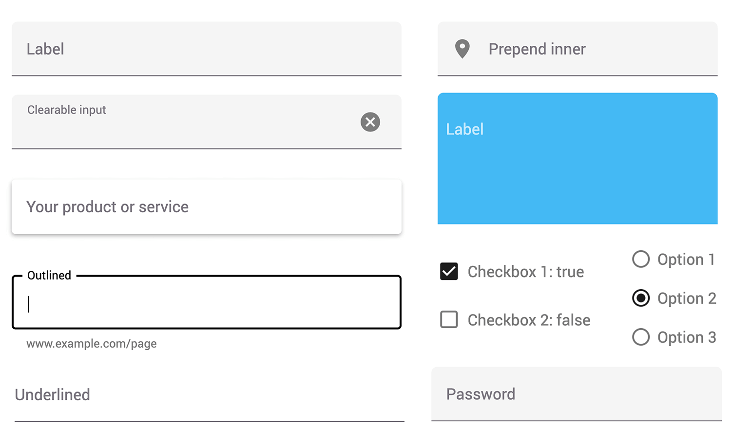 form ui design vuetify